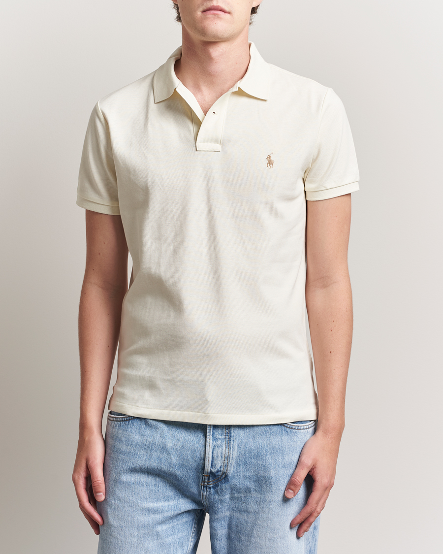 Polo Ralph Lauren Custom Slim Fit Polo Parchment Cream