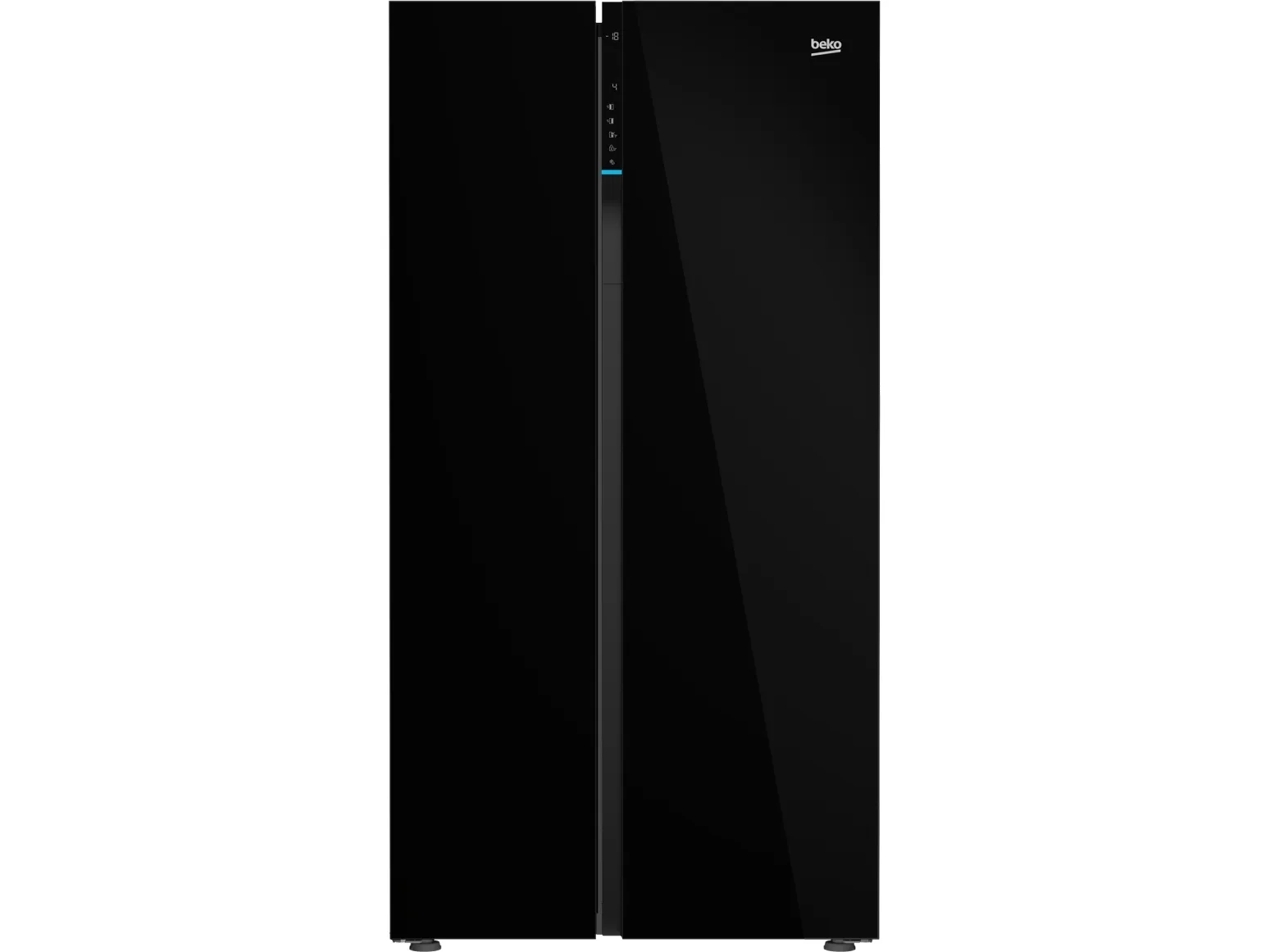 Beko GN163140ZGBN, Fritstående, Amerikansk dør, Sort, Berøring, LED, På døren