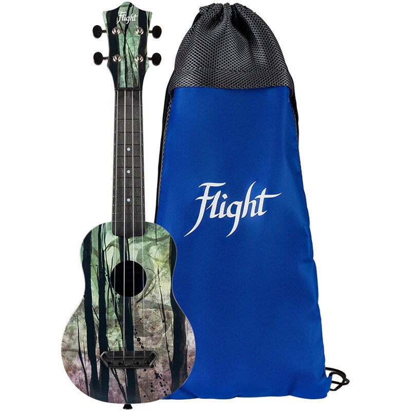 Flight Ultra Travel Series UTS-40 Deep Forest kunststof sopraan ukelele met hoes