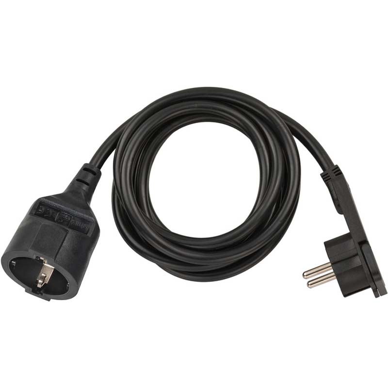 Brennenstuhl Verl Kabel 1168980020 verlengsnoer platte stekker binnengebruik 2m zwart
