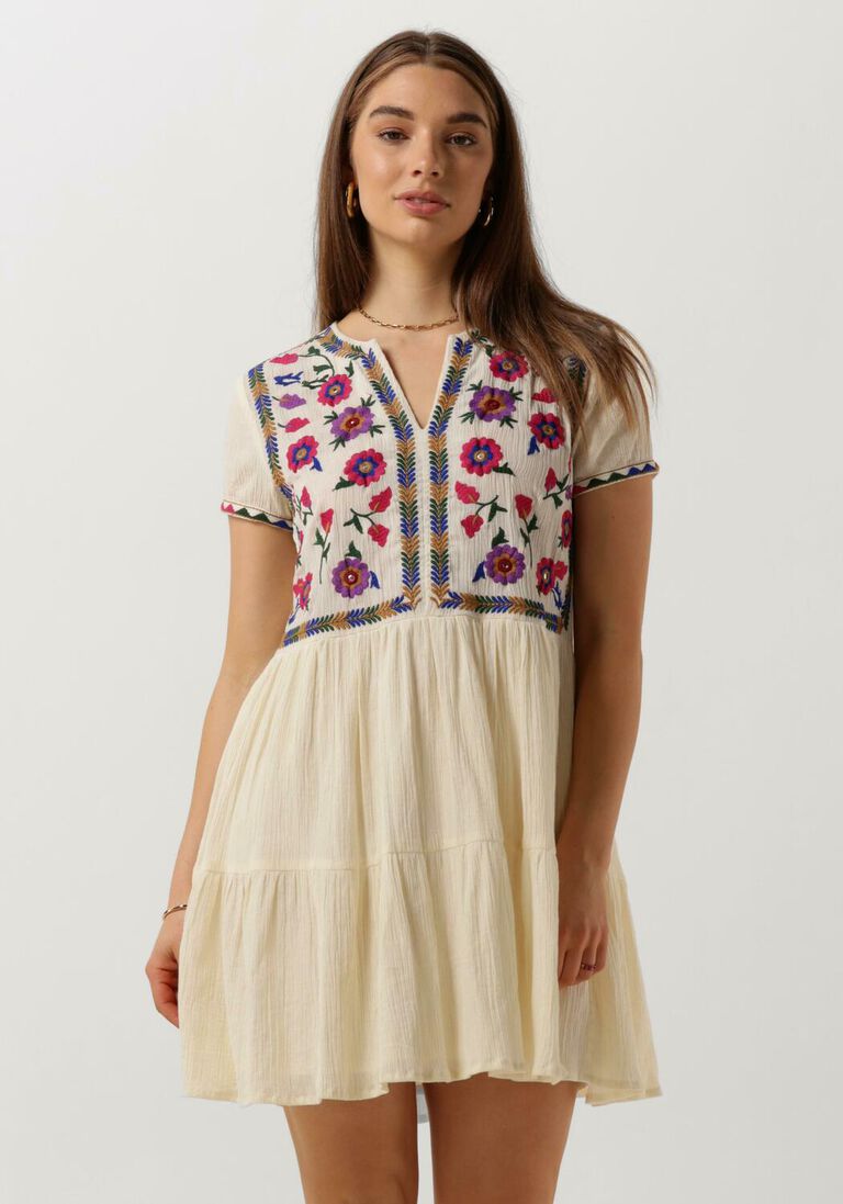 LOUIZON ecru louizon mini jurk ontop