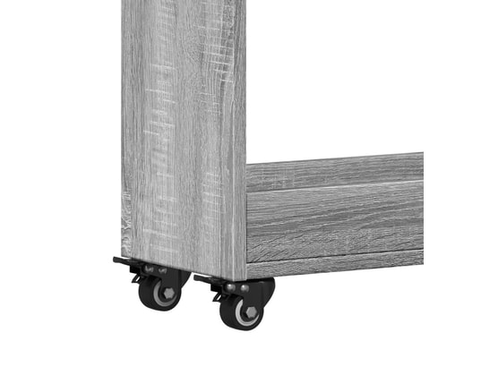 VIDAXL - Armoire de rangement Armoire avec roues sonoma gris 60x22x79 cm bois d'ingénierie