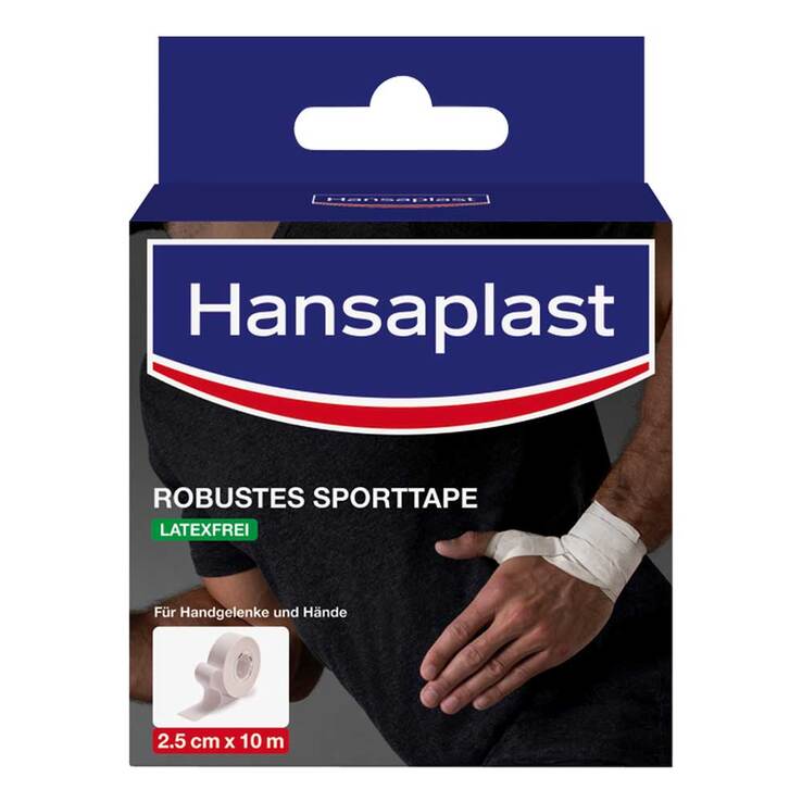 Hansaplast robustes Sporttape 2,5 cmx10 m weiß, 1 St