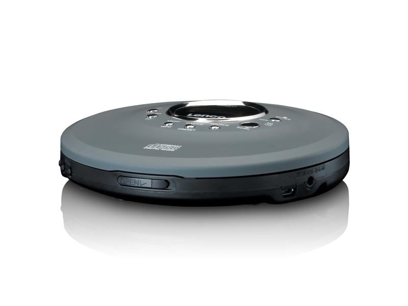 Lenco MP3 Player CD-400GY Grau Tragbarer CD/MP3-Player für CD, CD-R und CD-RW