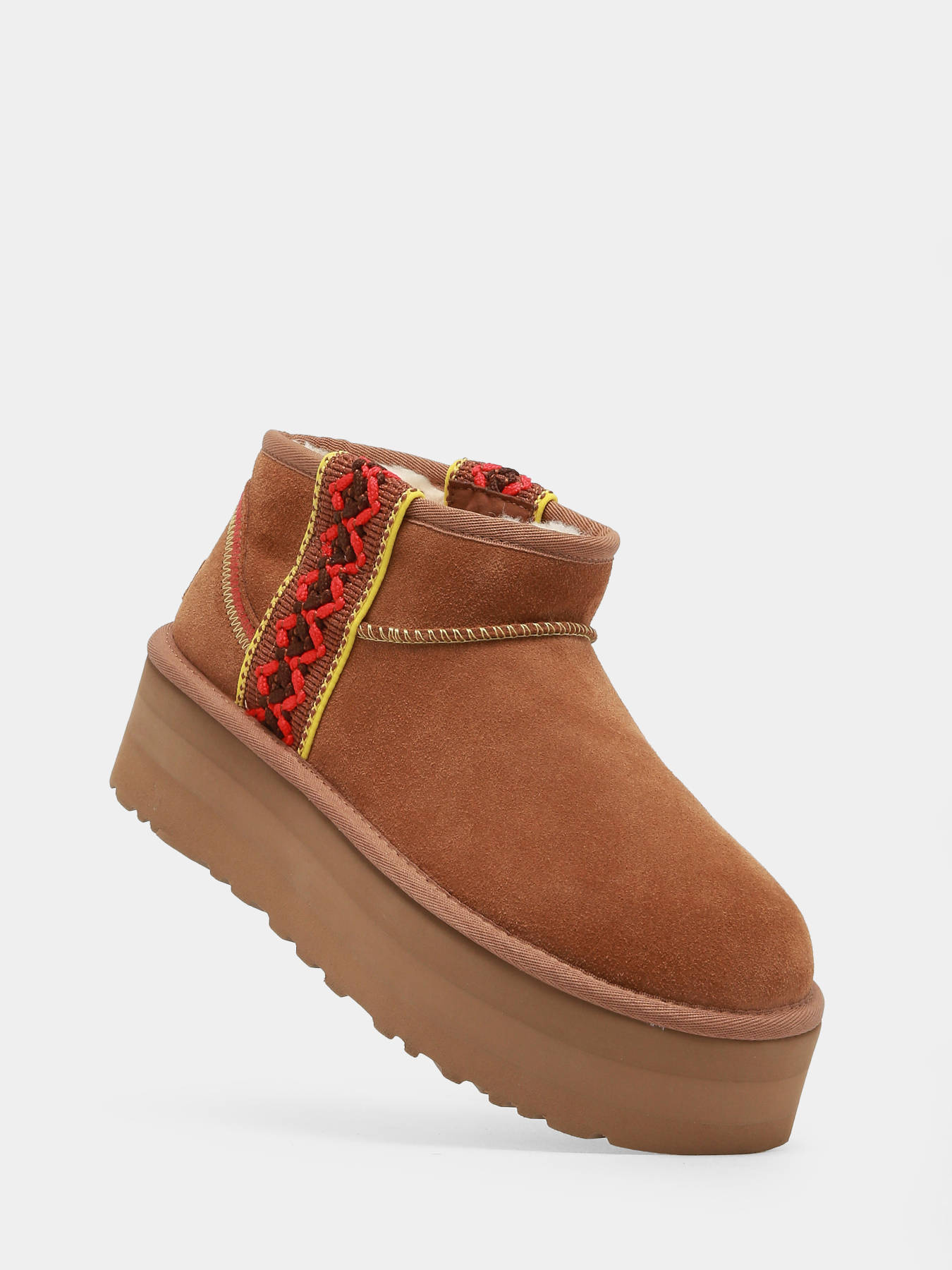 Boots Classic Ultra Mini semelle compense en cuir UGG