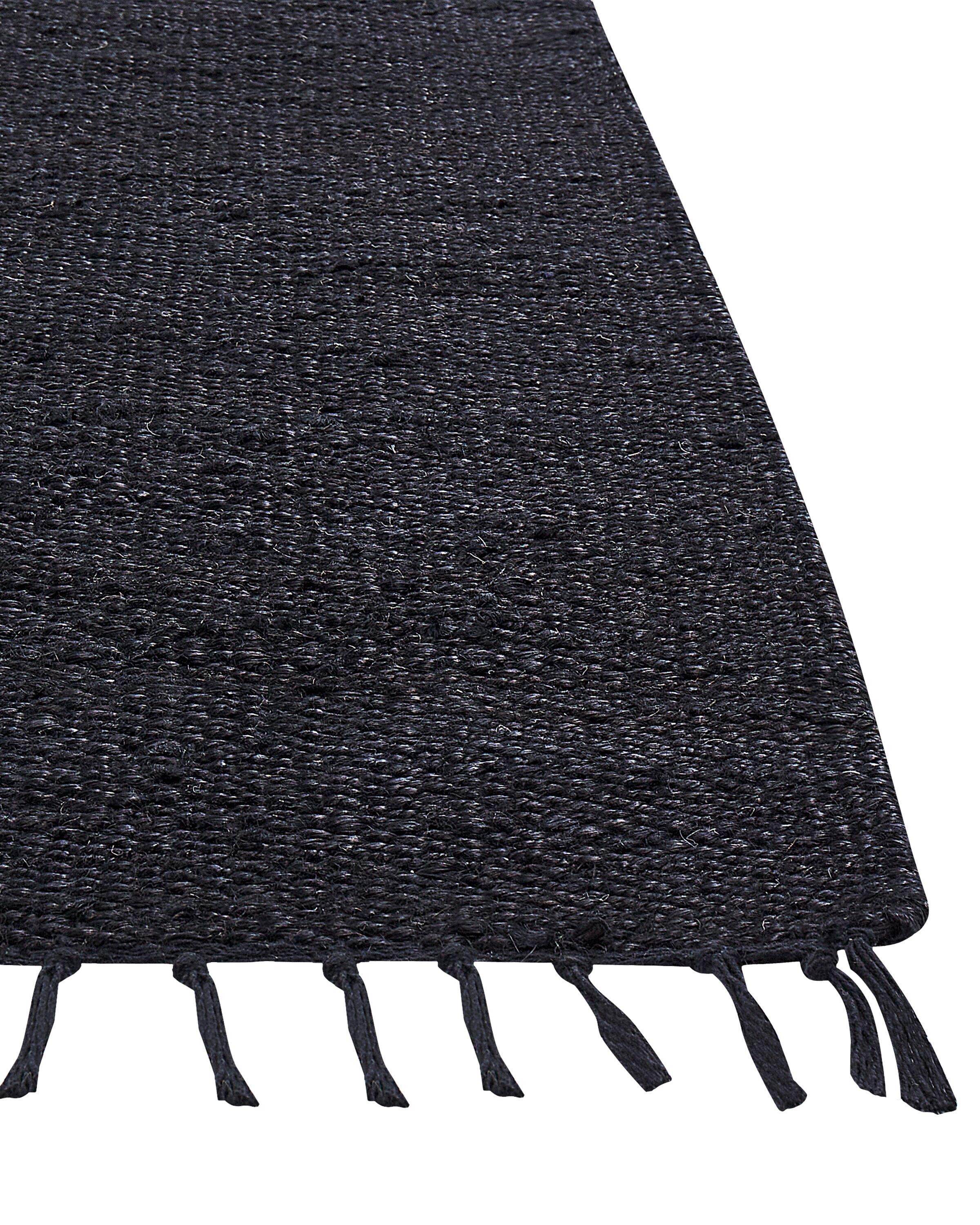 Vloerkleed SINANKOY Zwart 160 x 230 cm Jute