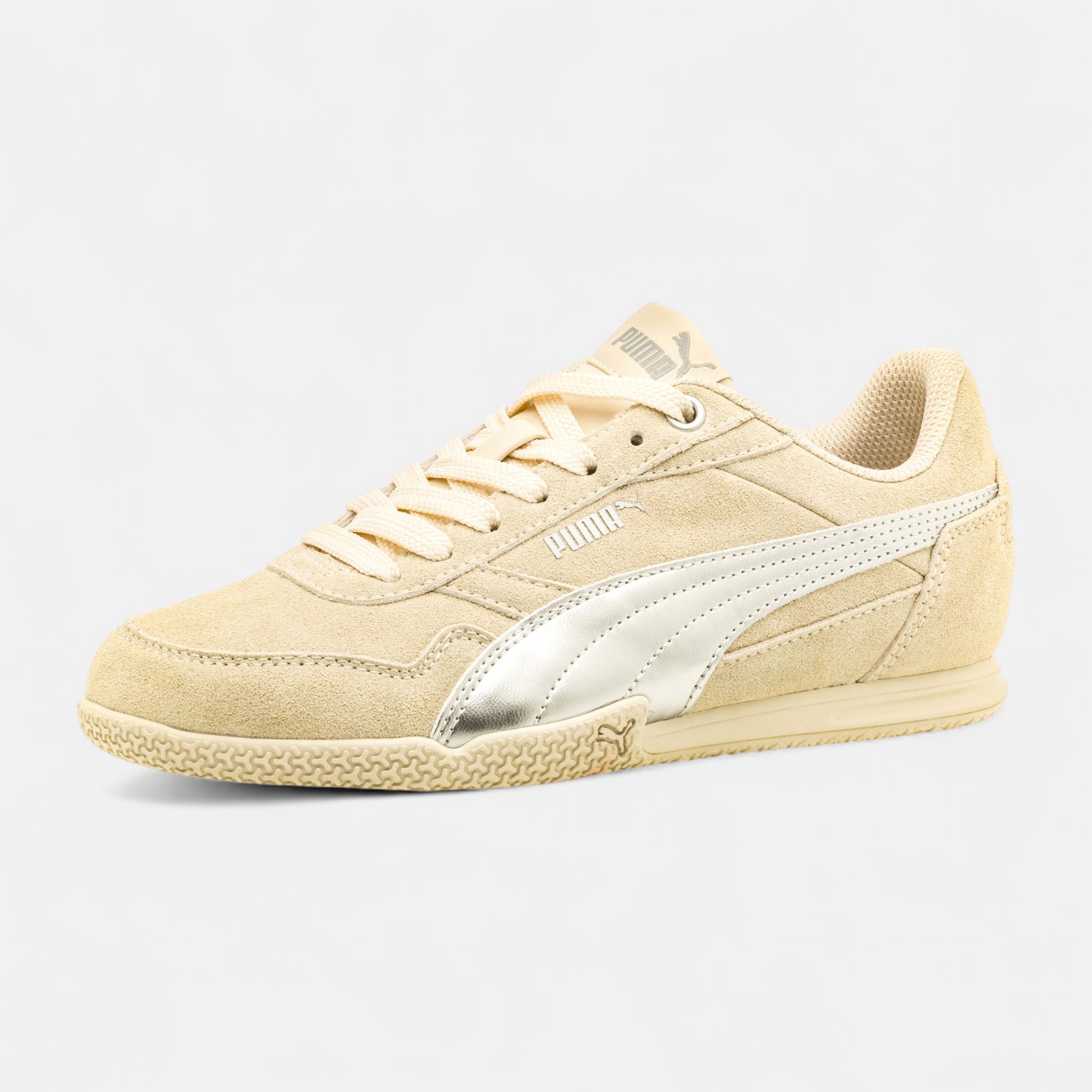 Sneakers Fille en cuir beige