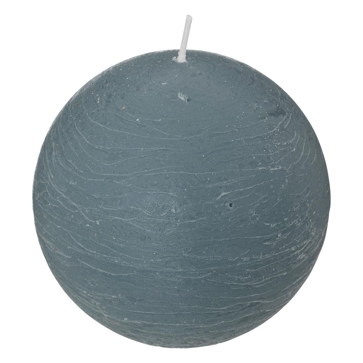 BOUGIE BOULE OLIA BLEU ORAGE D.10CM