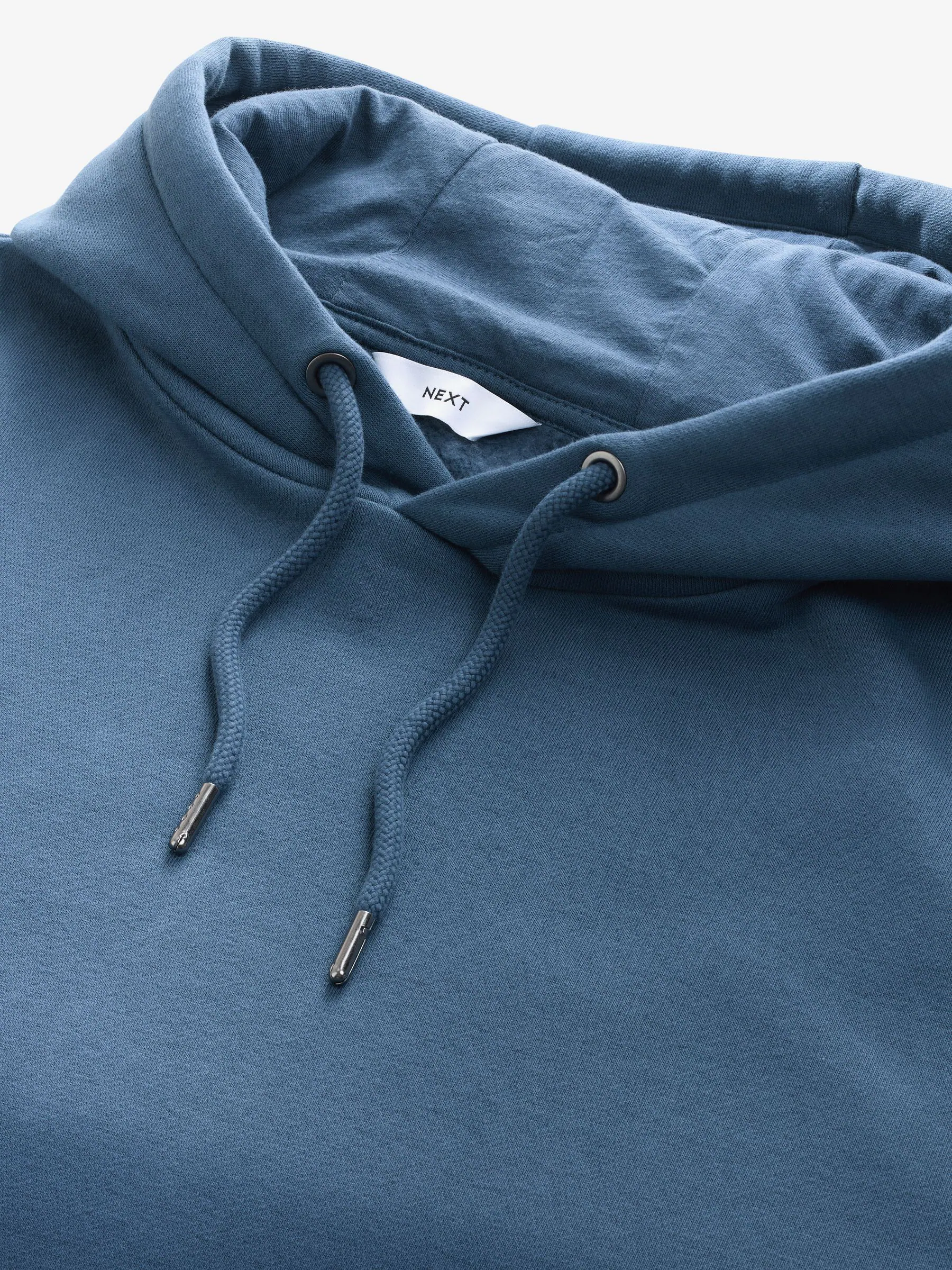 Donkerblauw - Dip Dye Katoenrijke Jersey Hoodie