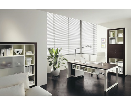 Aluminium jaloezie, zonder boren, wit, 40x130 cm, inclusief klembeugels