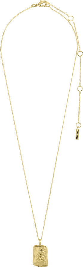 Pilgrim AQUARIUS recycled Zodiac Sign necklace, gold-plated Guld