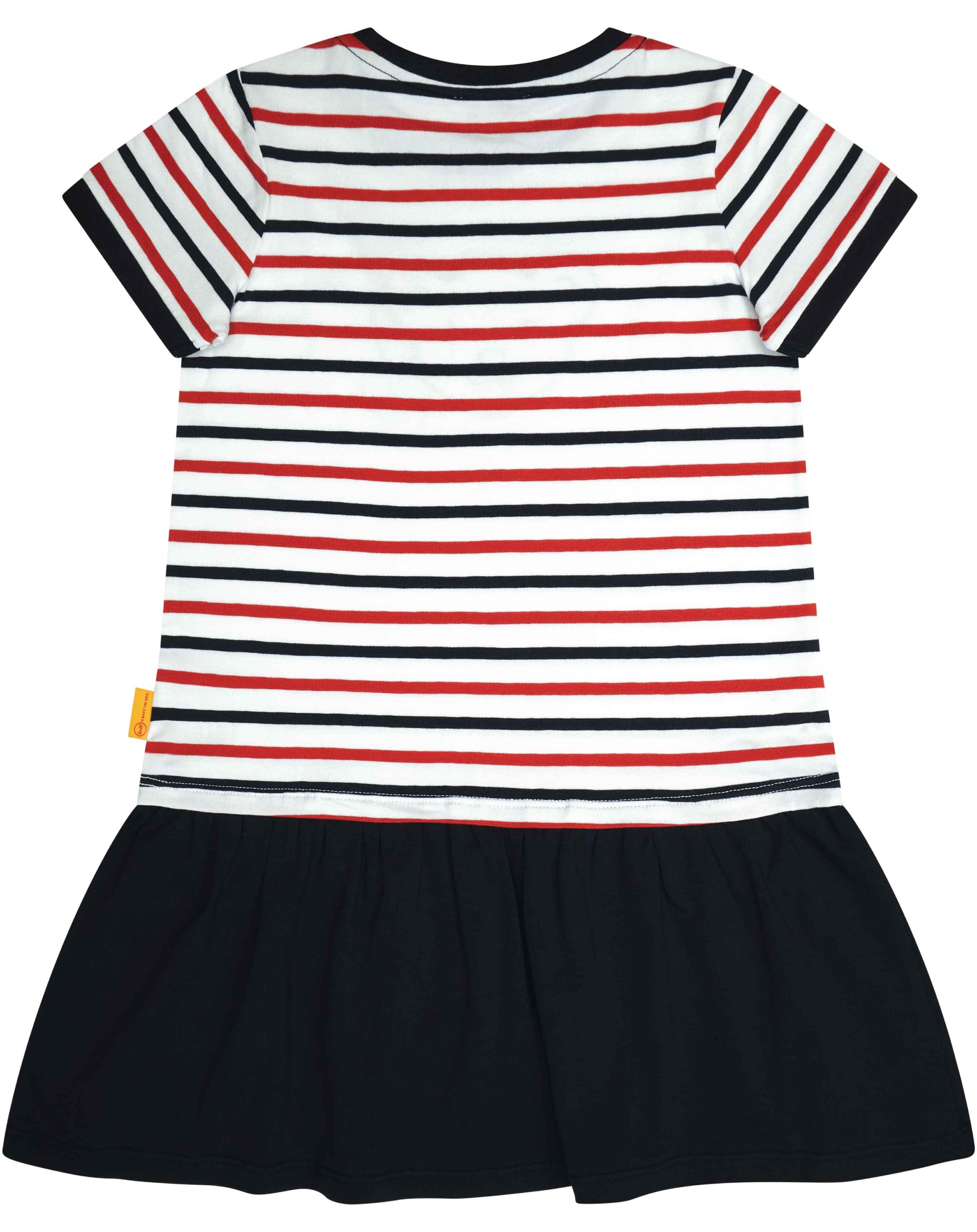 Kurzarm-Kleid KIM gestreift in steiff navy