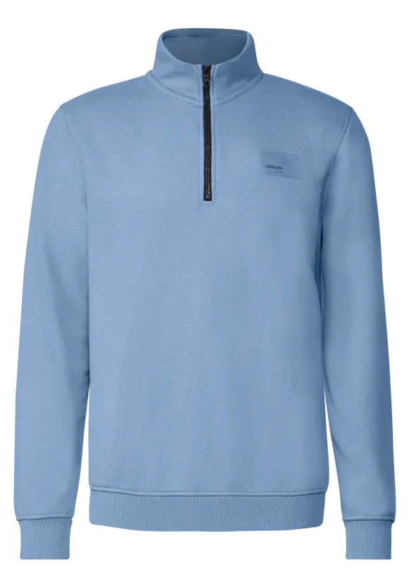 Soft gewaschener Troyer - smoky blue
