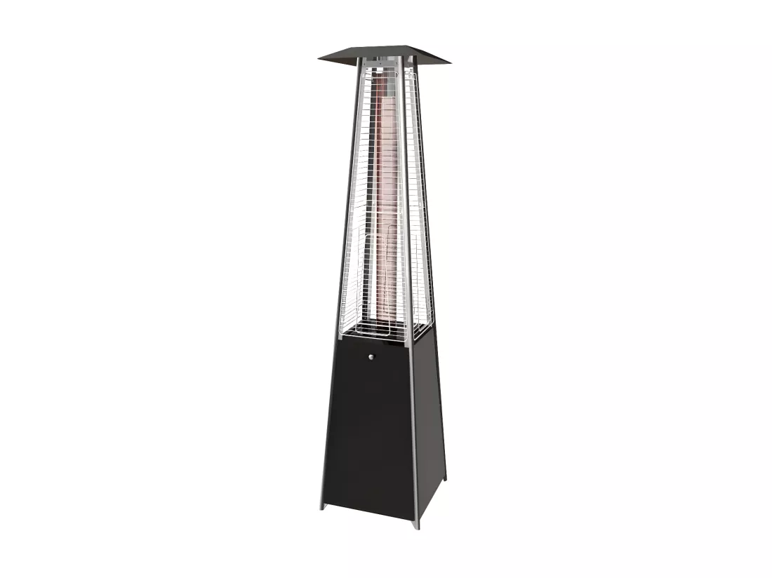 Flamme gaz FAVEX - Chauffage extérieur - Gaz Propane - Housse de protection - L 50 x P 50 x H 227 cm - Noir