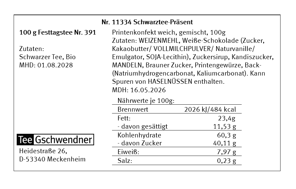 Feierlicher Festtagstee