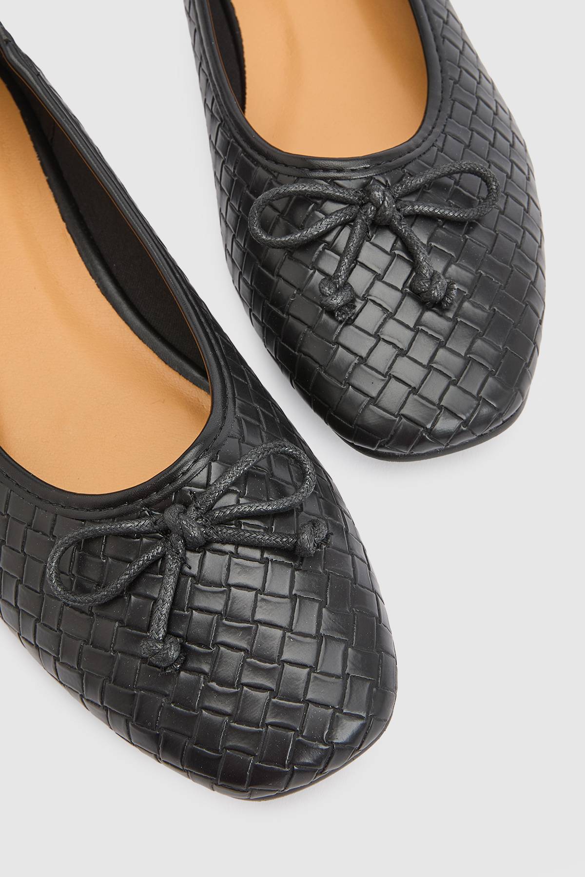 Oasis Ballerines Rosa En Synthétiquecuir Tressé Avec Nœud Décoratif
