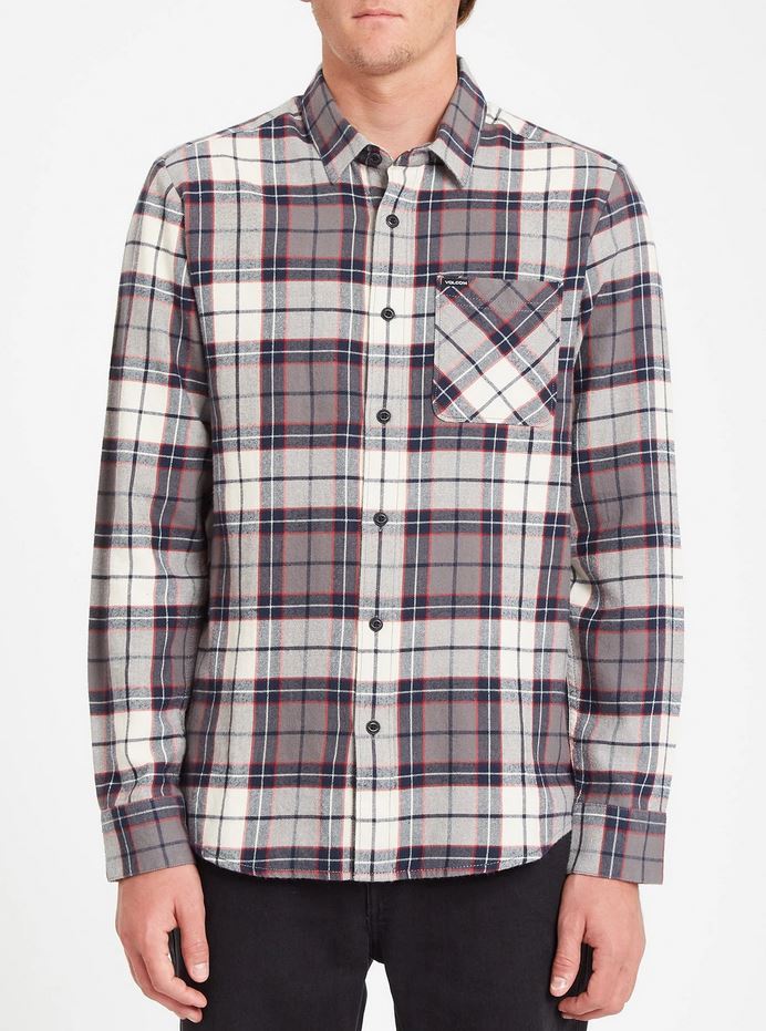 Volcom Caden Plaid LS Engine Red
