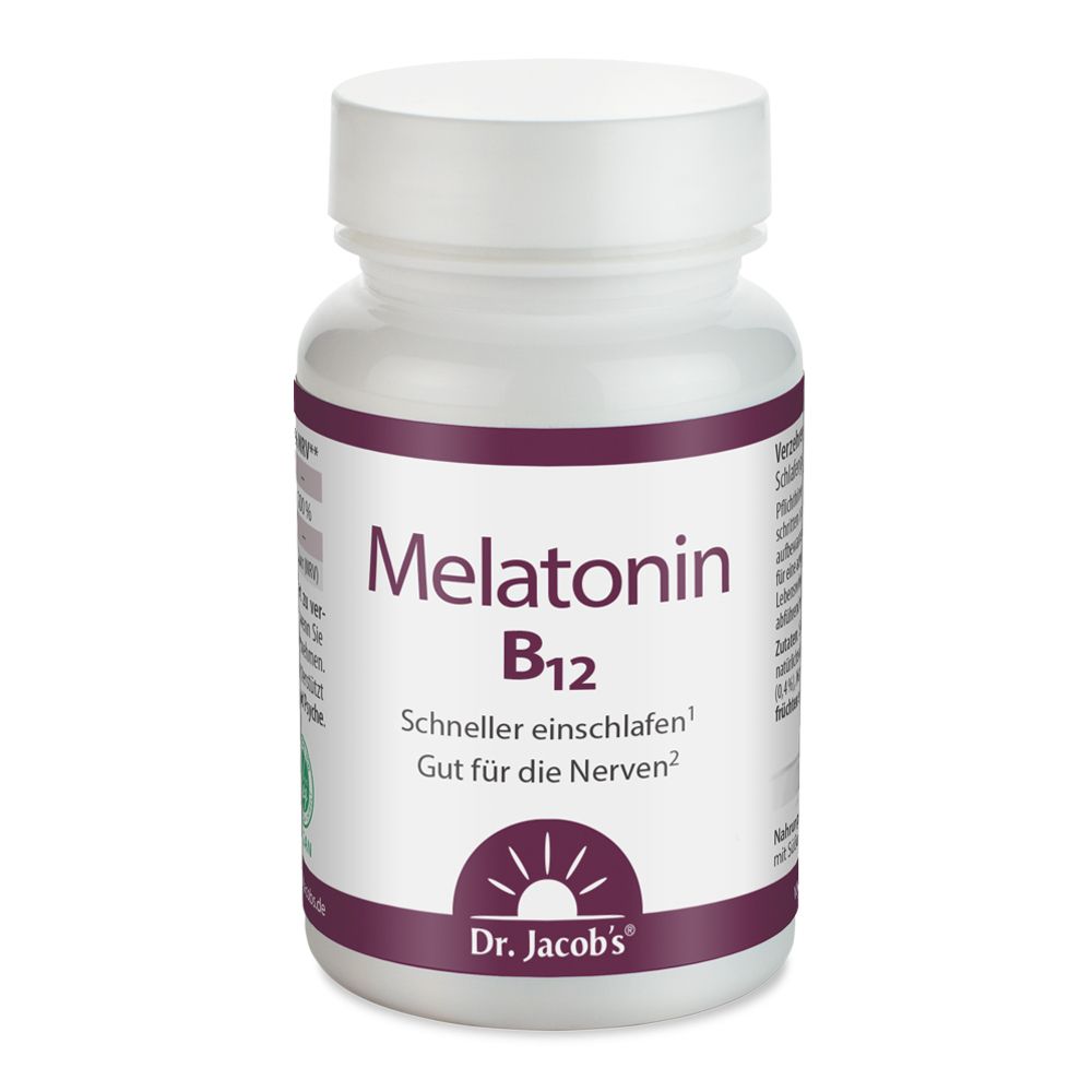 Dr. Jacob's Melatonin B12 Lutschtablette 1 mg + Vitamin B12 Kirsche vegan