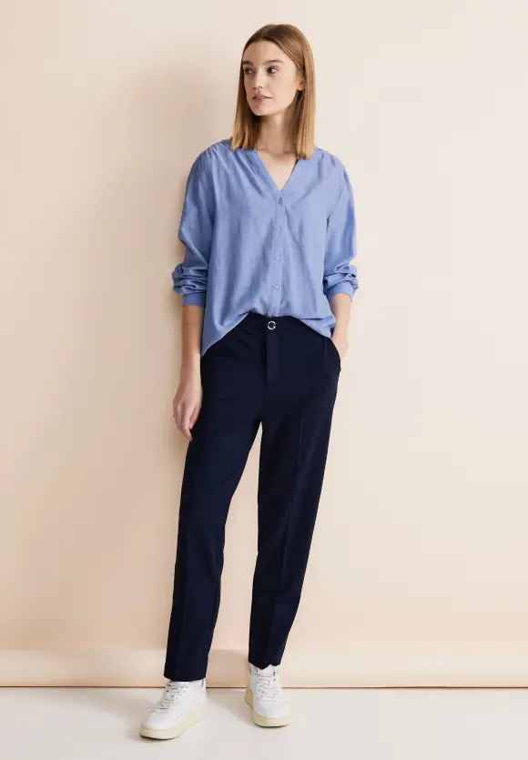 Chambray Bluse - original blue