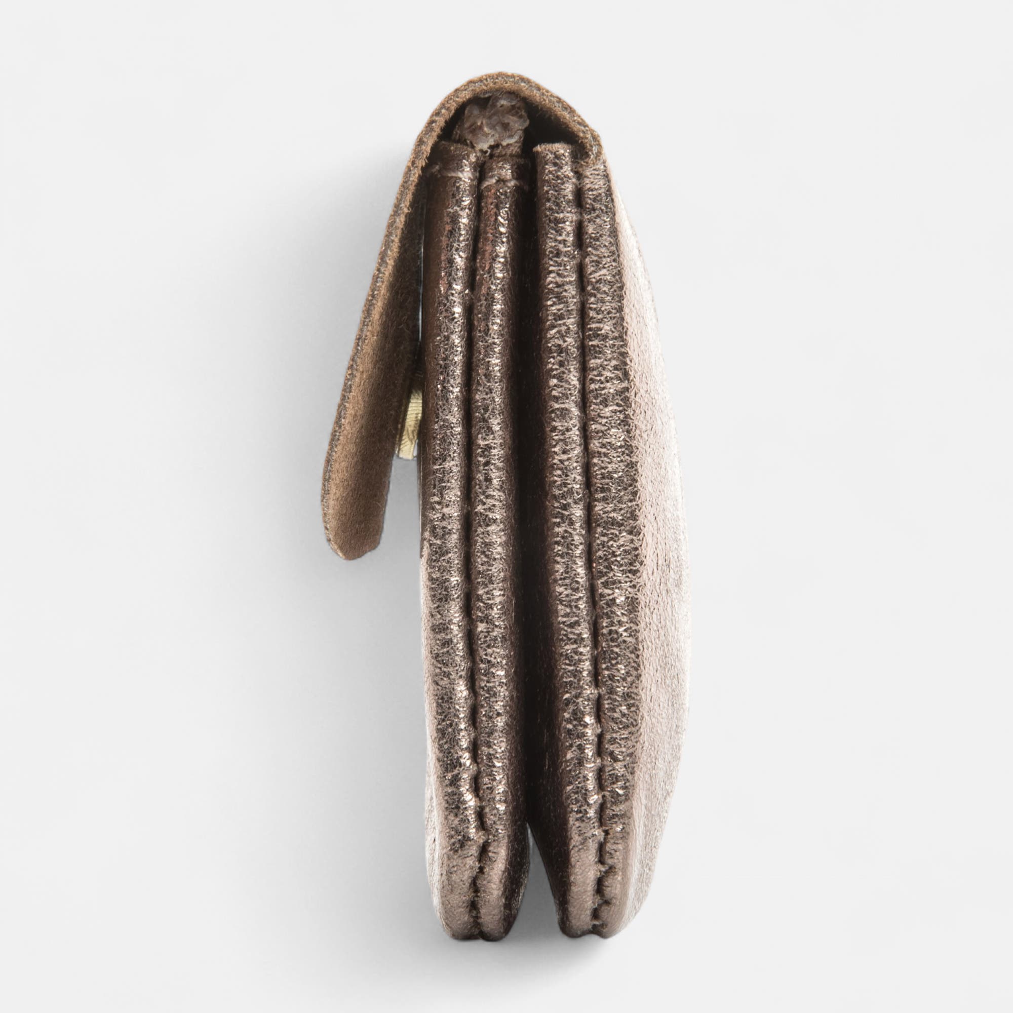 Petite maroquinerie en cuir bronze