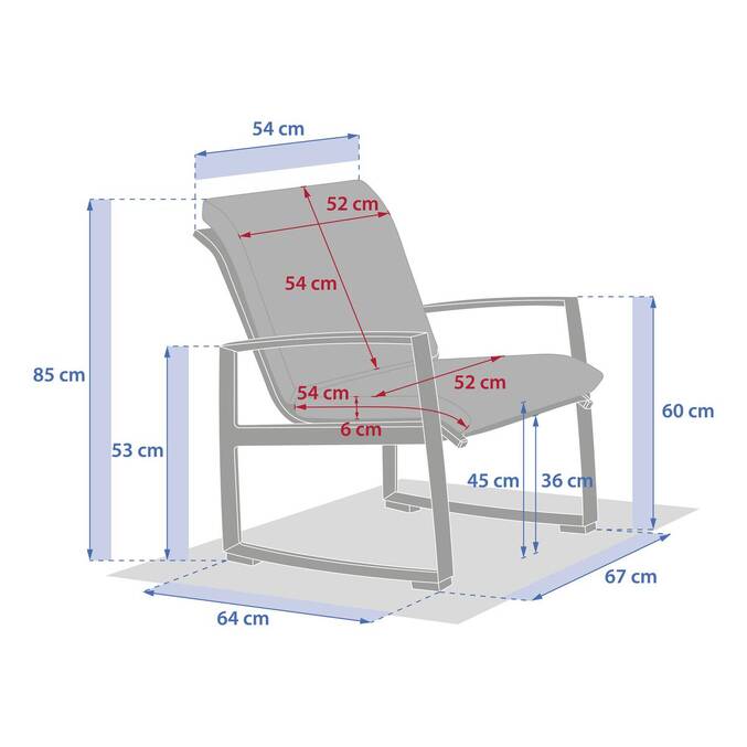 Fauteuil de salon de jardin BOREANE Argile