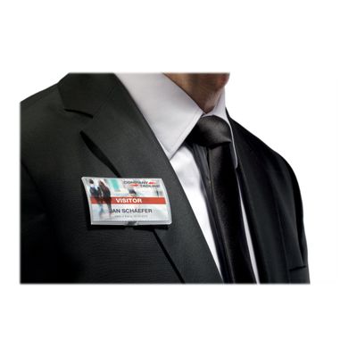 Durable Clickfold - 10 Portes badge pliables avec aimant - 40 x 75 mm