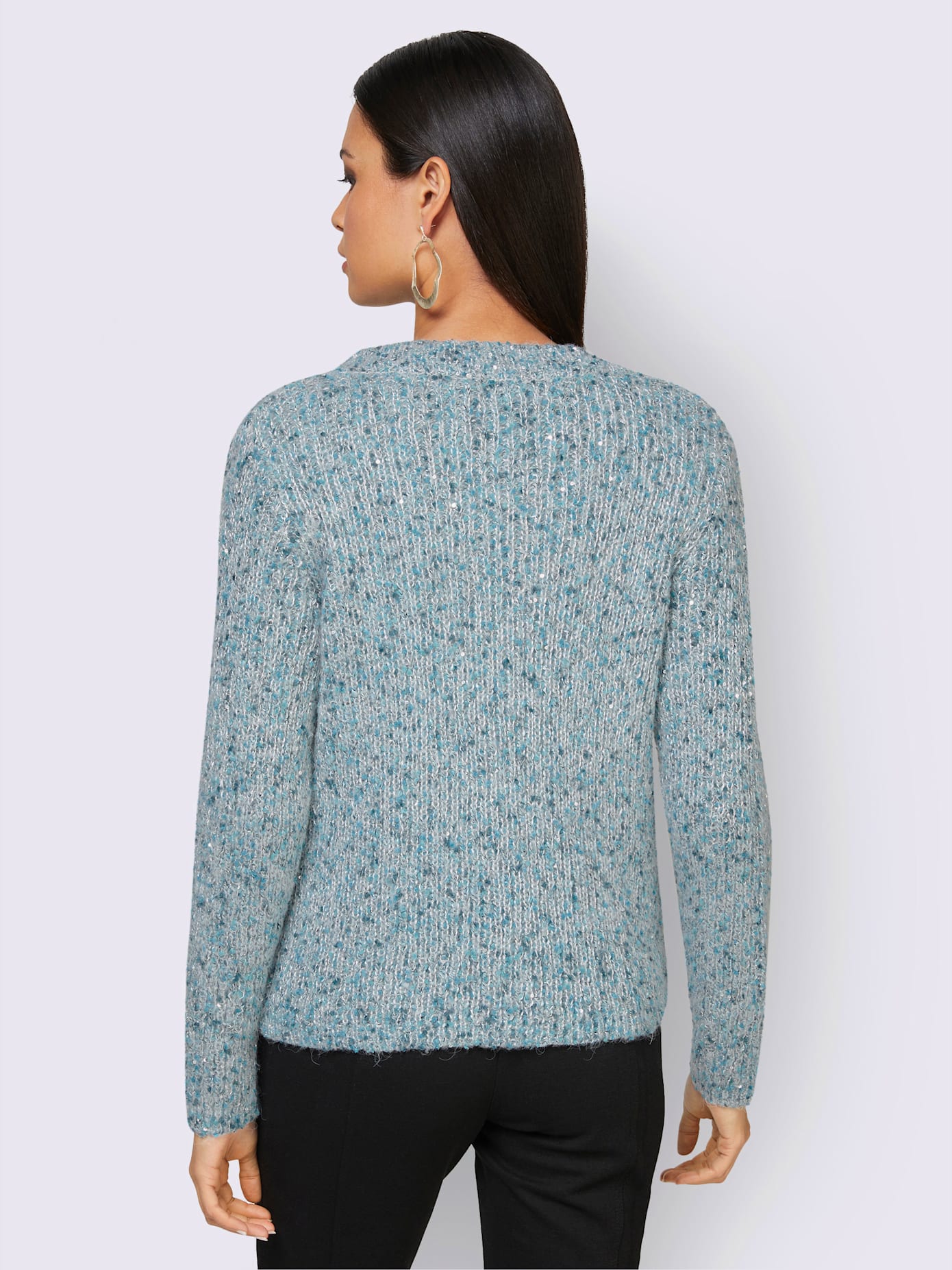 Cardigan fil avec paillettes incrustées