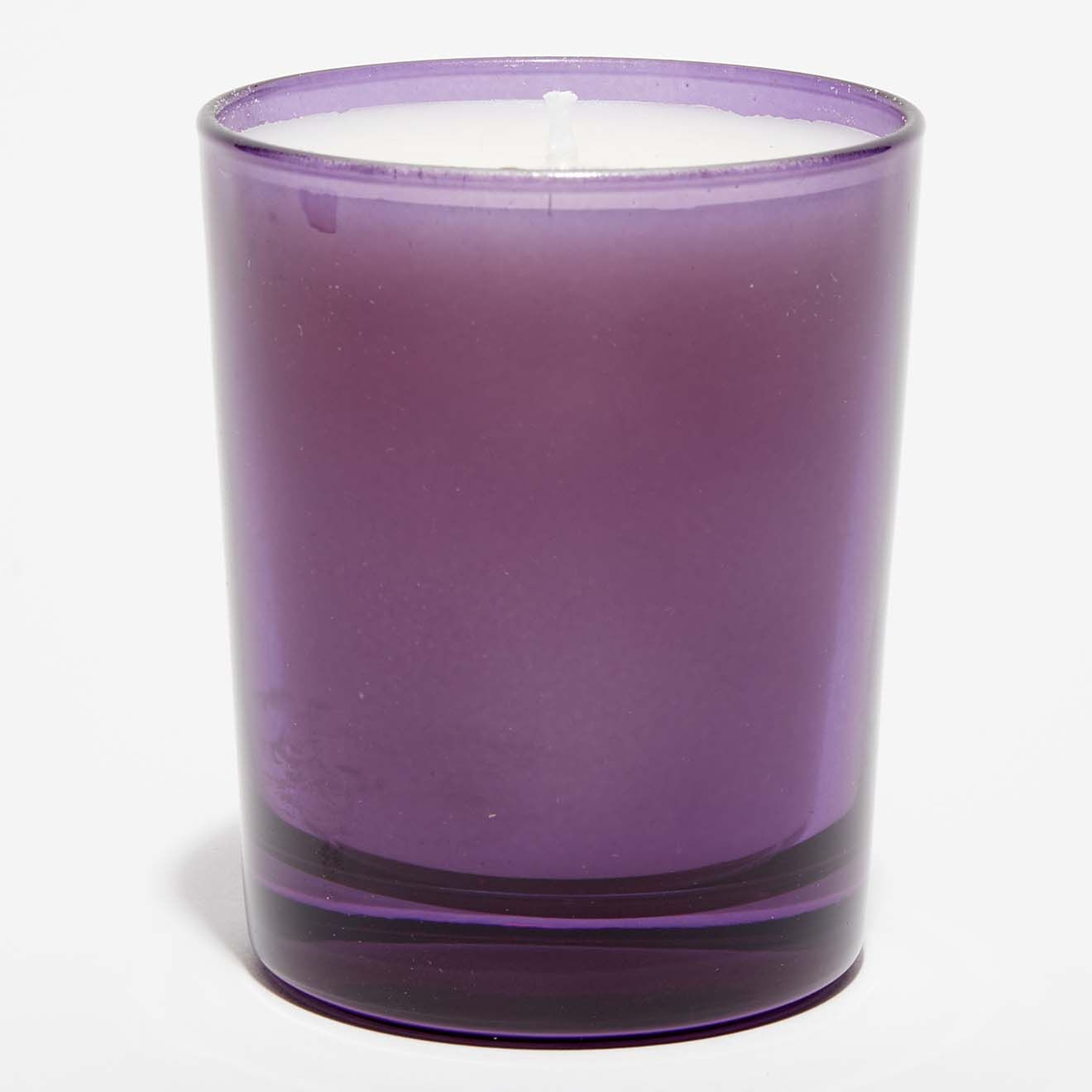Hypsoé Bougie parfumée verre coloré fumé Or Rose - 1 mèche 50h
