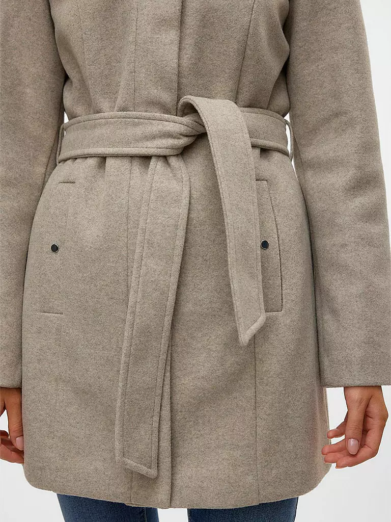 VERO MODA Wollmantel VMPOPLIVA  beige
