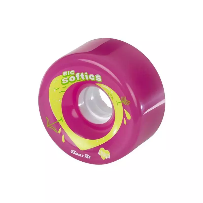 Roues roller CHAYA Big Softies Clear Pink 65mm*37mm/78a (pack de 4)