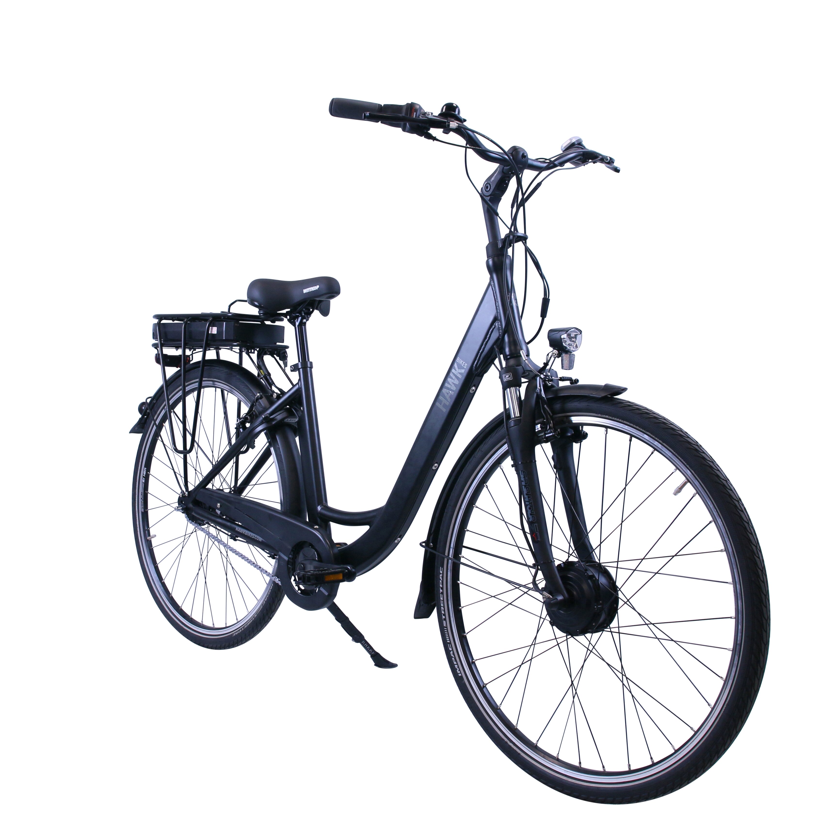 HAWK eCity Wave White - Damen 28 Zoll , Schwarz – versch. Farben - E-Bike mit leichtem Aluminiumrahmen I Shimano 7 Gang Nabenschaltung