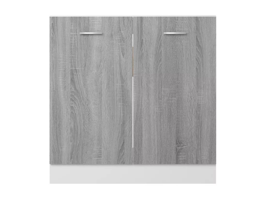 Armoire de plancher d'évier Sonoma gris 80x46x81,5 cm