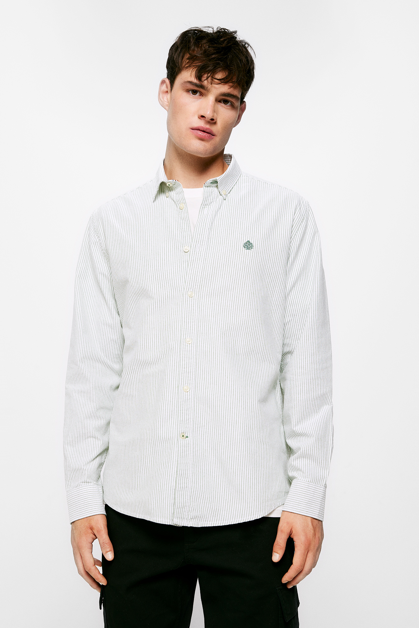 camisa polo oxford listrada