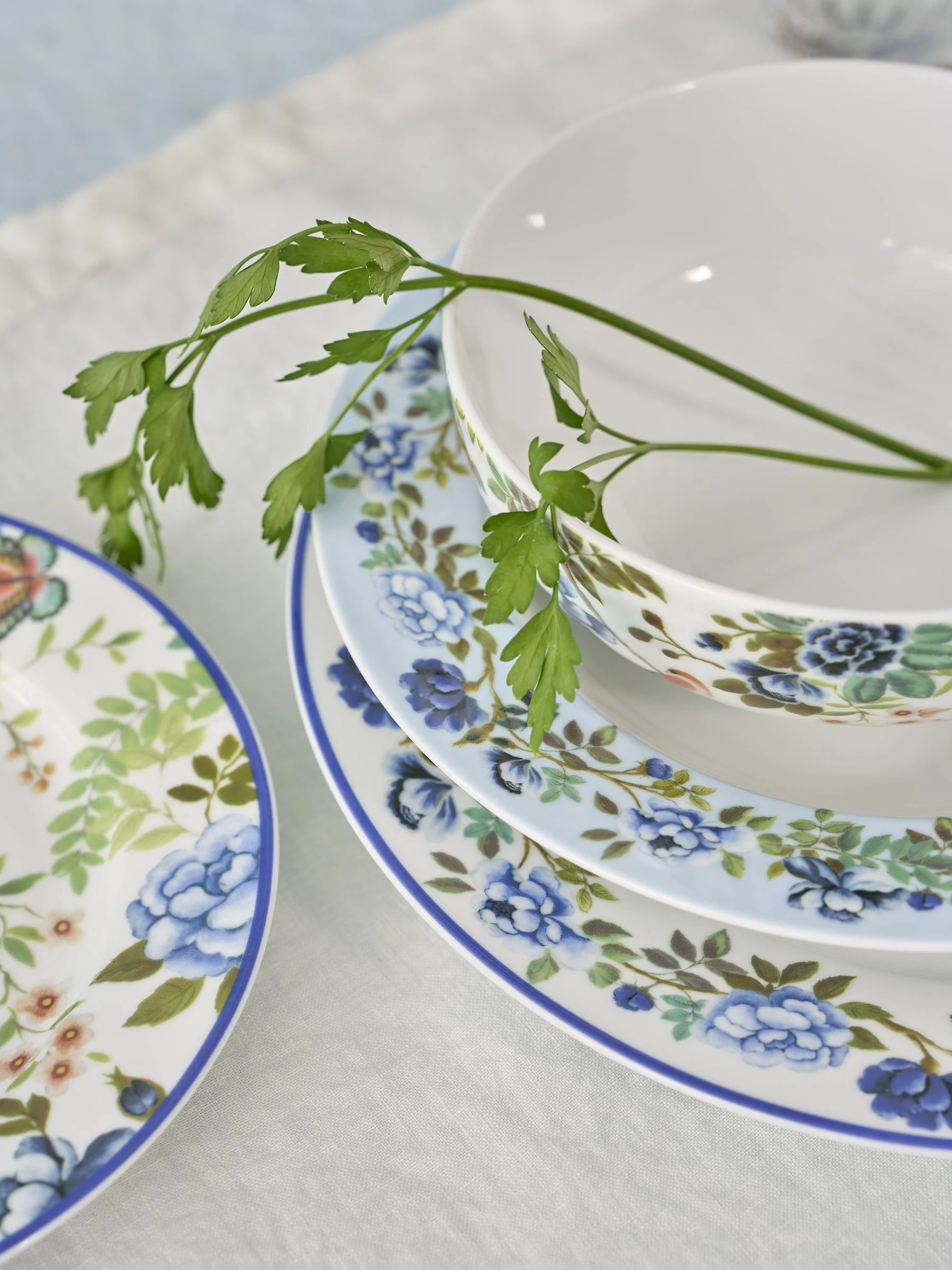 Designers Guild 4 dinerborden van Chinees porselein
