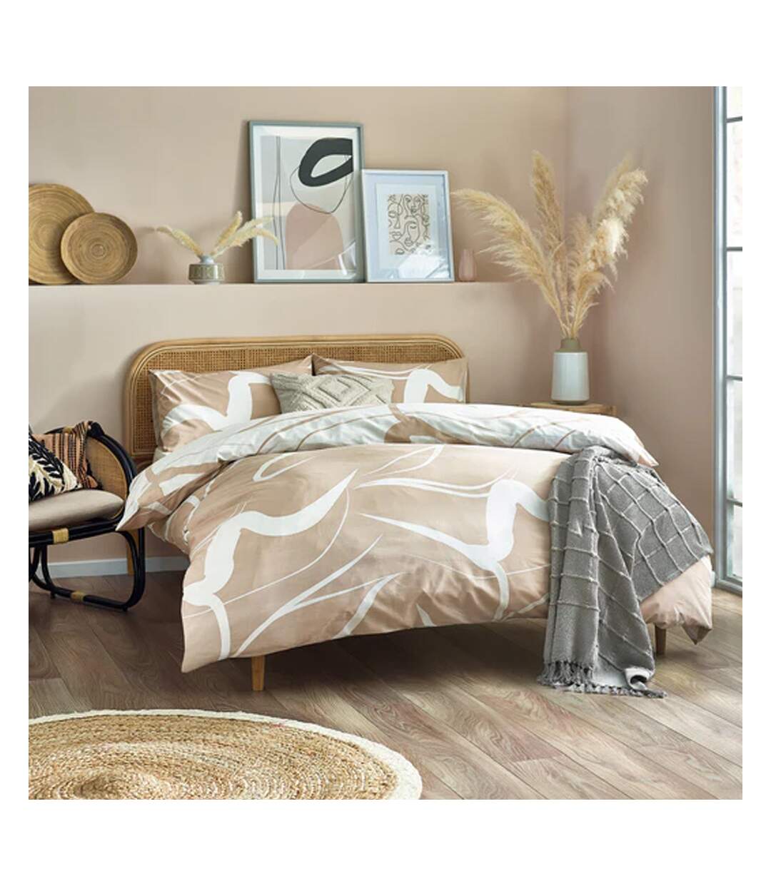 Furn - Parure de lit SINARAMA (Beige pâle) - UTRV2450
