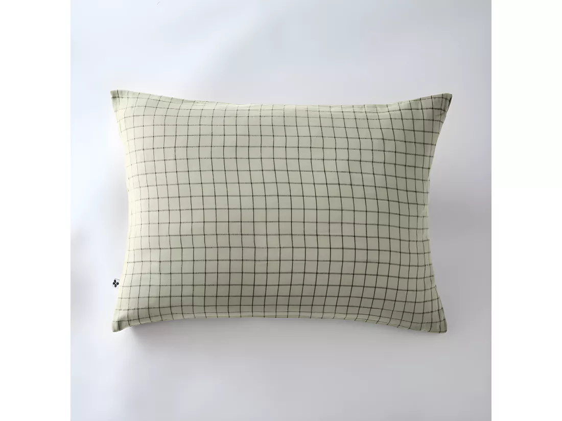 Taie d'oreiller Tissé-teint petits carreaux Déco 