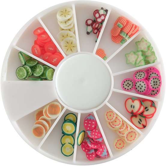 Tranches de mini canes fruits exotiques assortiment 12 modèles