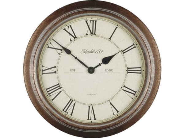 Techno Line WT 7006 Quarz Vægur 36 cm x 7 cm Træ Badeværelse/vådrum egnet
