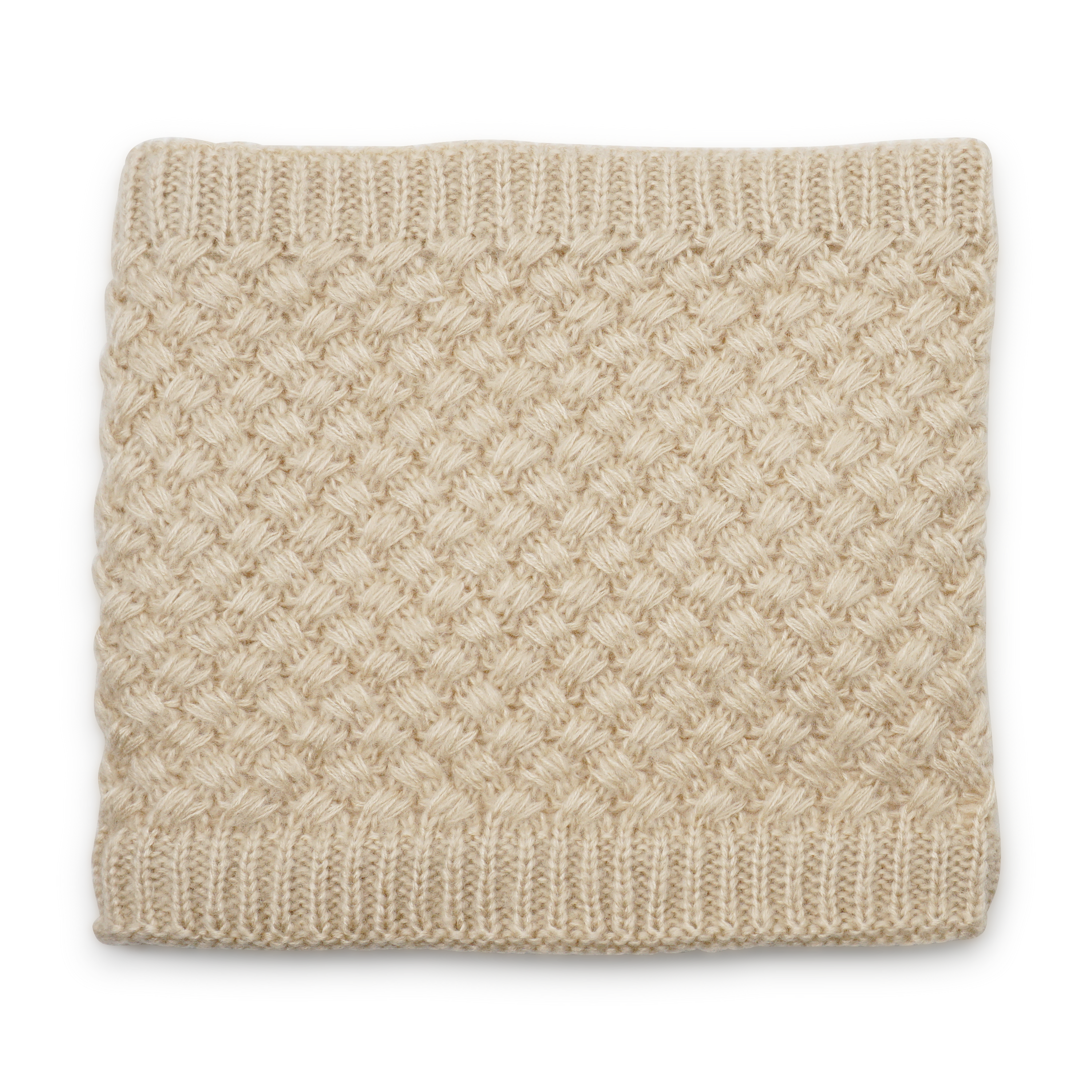 Damen / Kinder Flauschiger Schlauch Schal Fashion Strick Accessoire - Beige