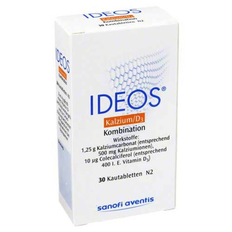 IDEOS® 500mg/ 400 I.E. Kautabletten, 30 St