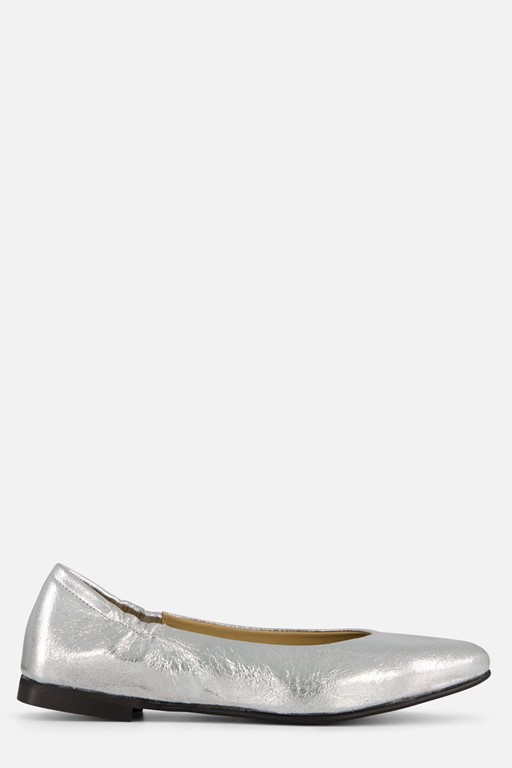 Linea Zeta Ballerina's zilver Leer