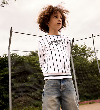 Name It Sweatshirt - NkmDeltem - Bright White m. Streifen
