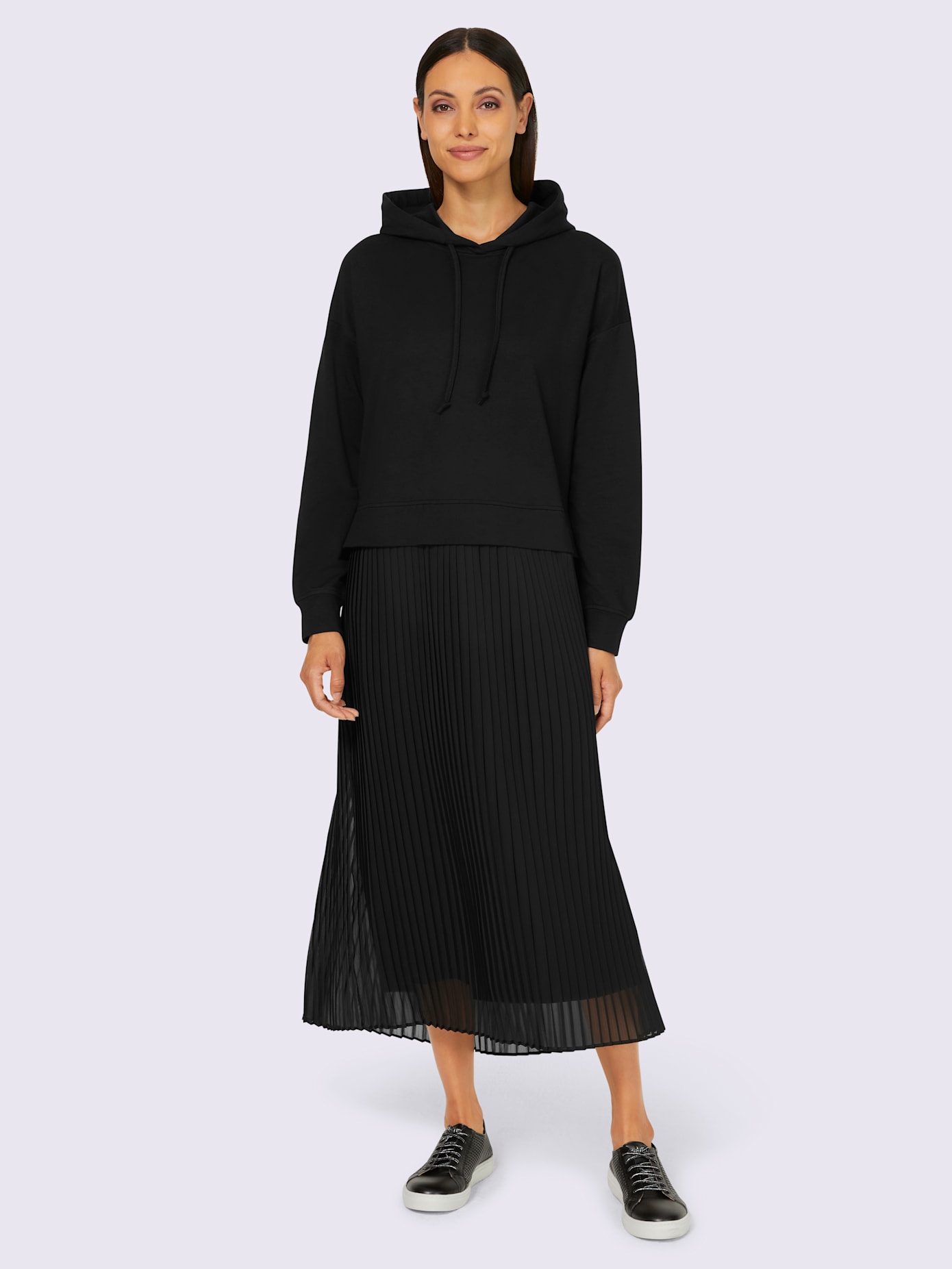 Robe en jersey superbe mélange de matières