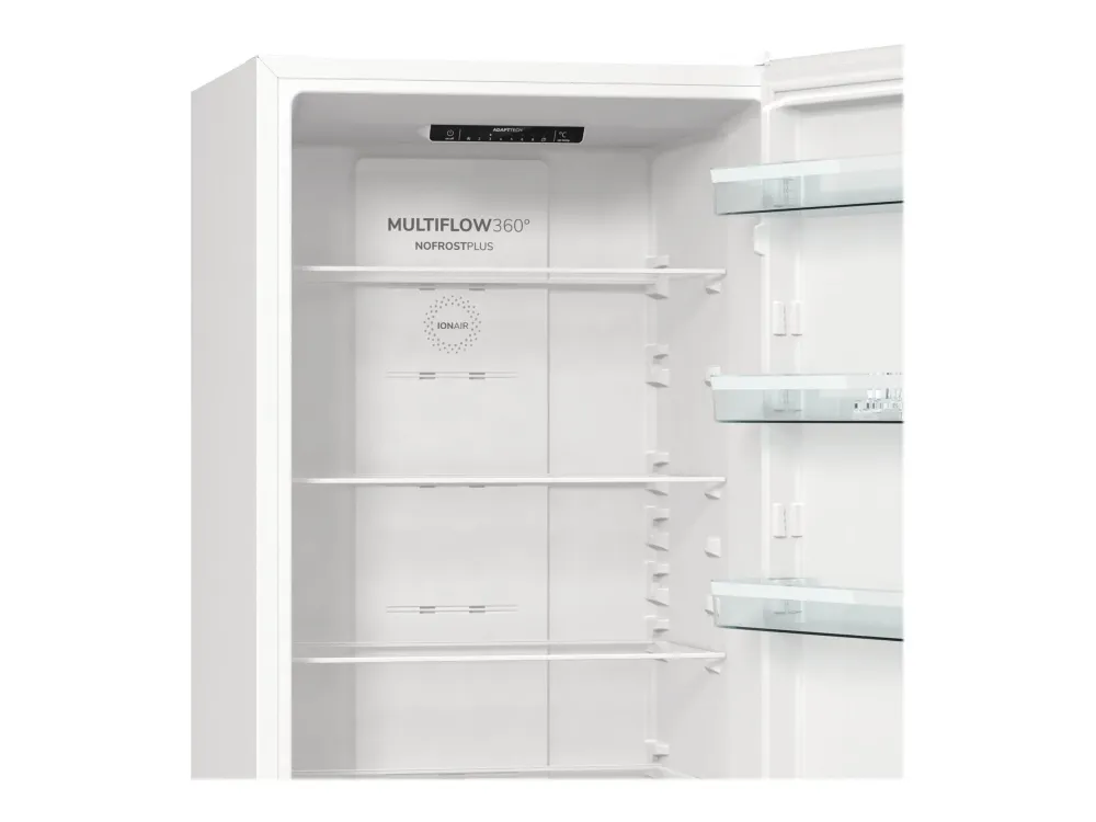 Gorenje NRK 6202EW4 NoFrost, forsænket håndtag, display bag døren, hvid (EEK: A  )