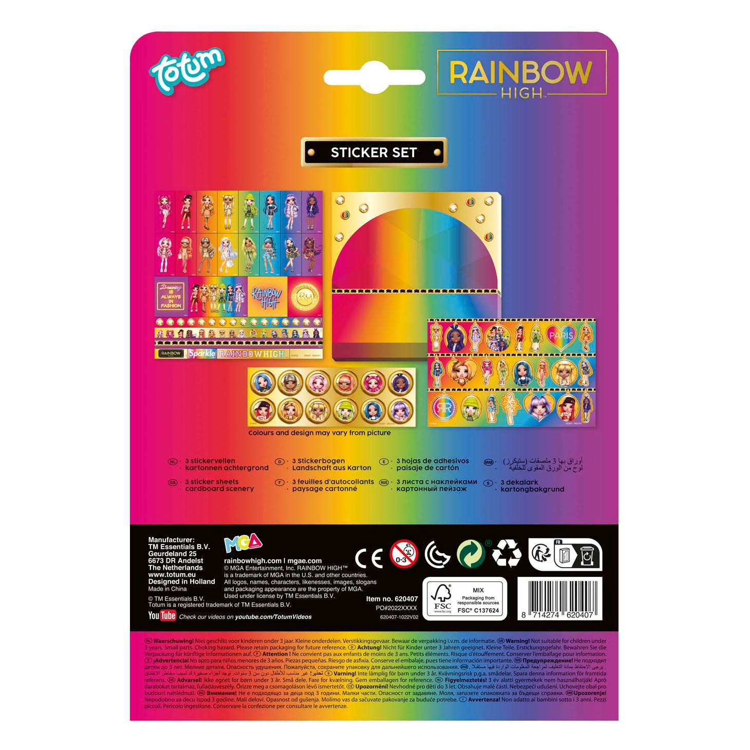 Totum Rainbow High - Stickerset