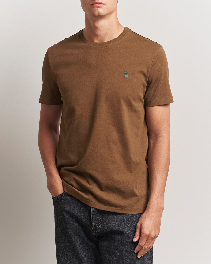 Polo Ralph Lauren Custom Slim Fit Crew Neck T-Shirt Nature Brown