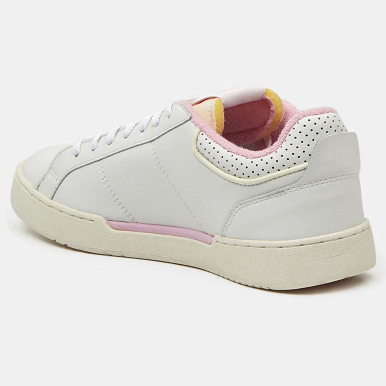 Le Coq Sportif Baskets en Cuir Stadium blanc/rose