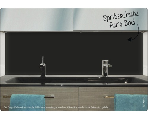 Badkamerachterwand mySPOTTI aqua donkergrijs 90x45 cm