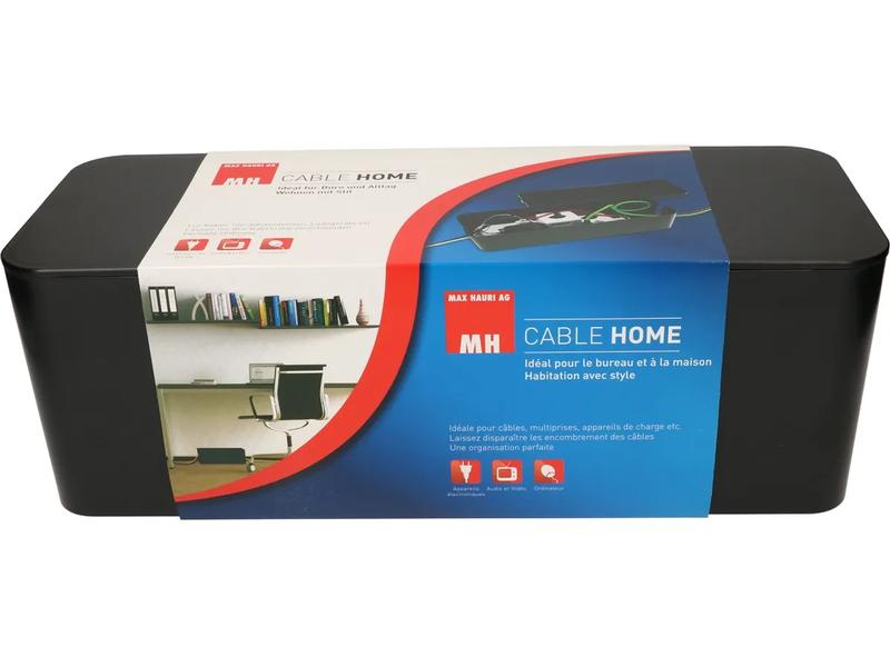 Max Hauri Kabelbox gross Schwarz Kabel Facility Box Home