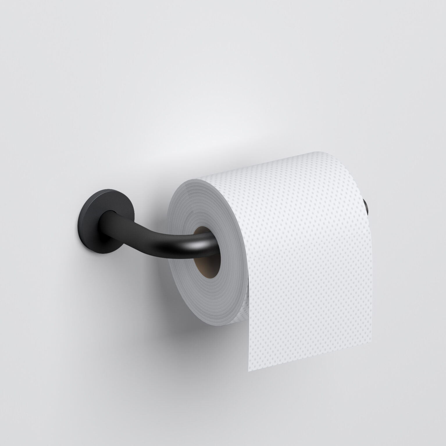 Clou Kaldur toiletrolhouder zwart mat